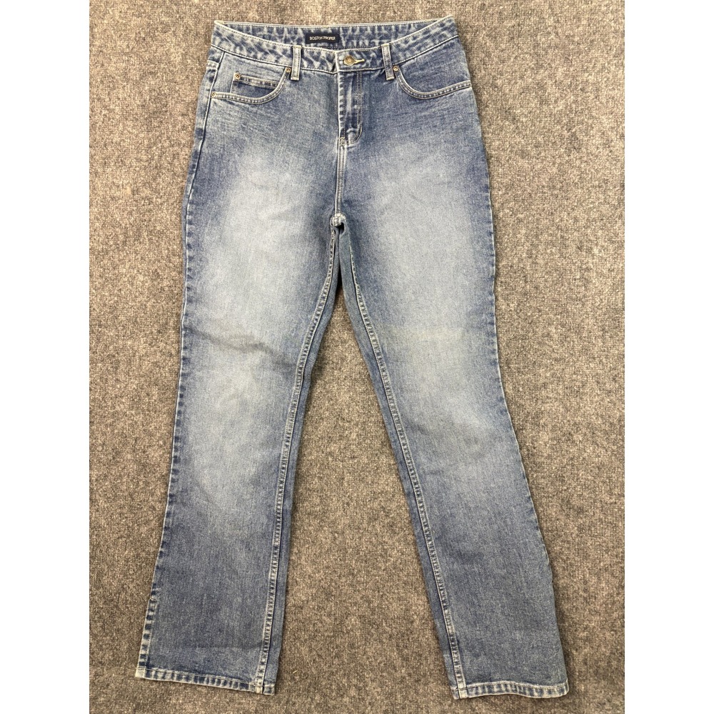 Boston‎ Proper Women's 10L High Rise Bootcut Jeans Light Wash Denim